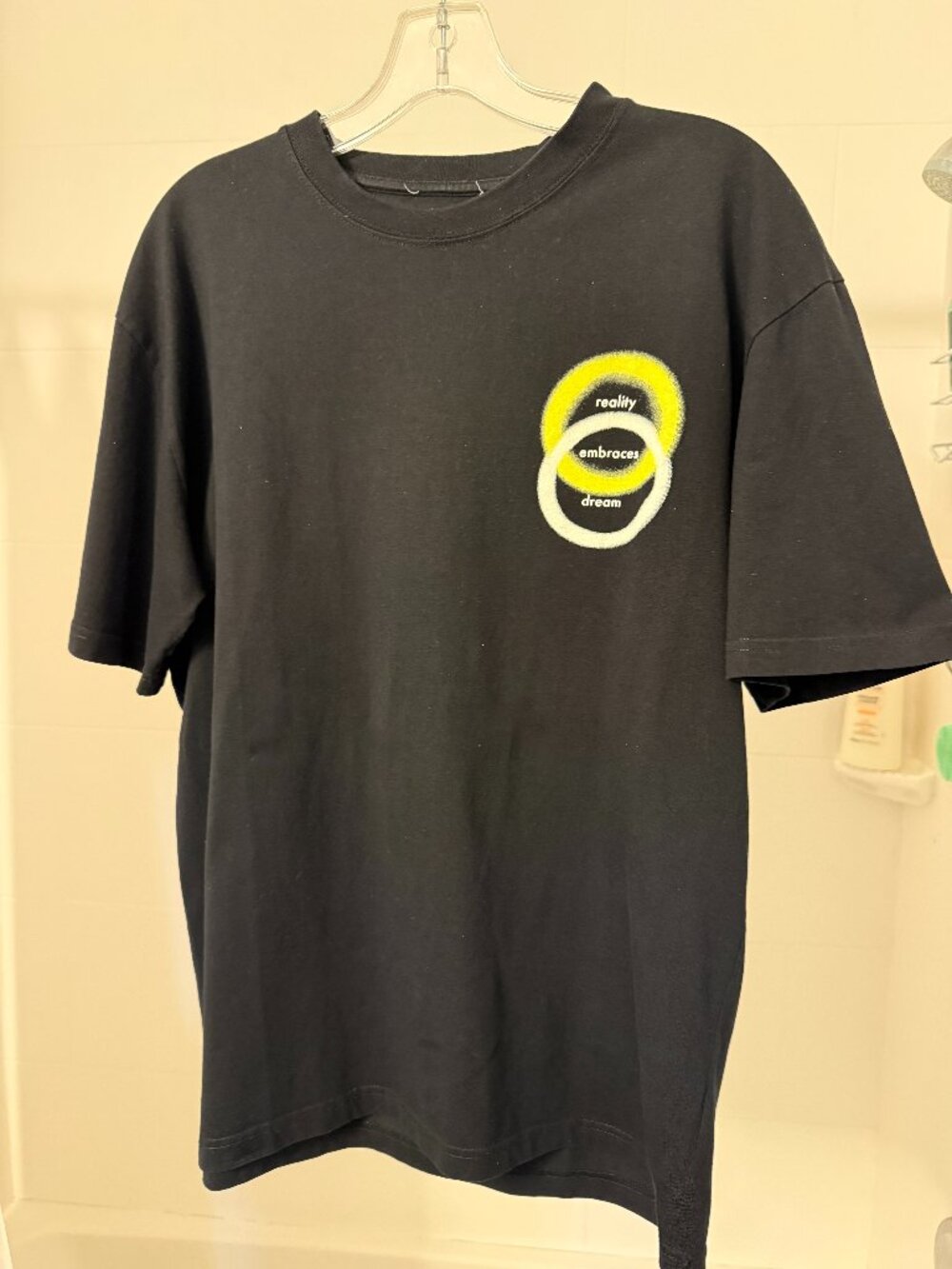 Zara Oversized Graphic Tee "It's OK To Be Yourself" Black Men's M